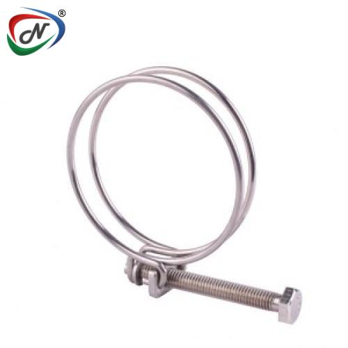 3MM CARBON STEEL ADJUSTABLE DOUBLE ROPE WIRE HOSE CLAMP